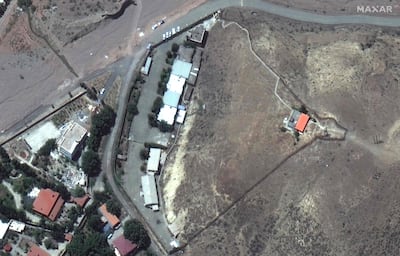 A satellite image of the Iran's alleged Sanjarian nuclear facility, east of Tehran. AFP