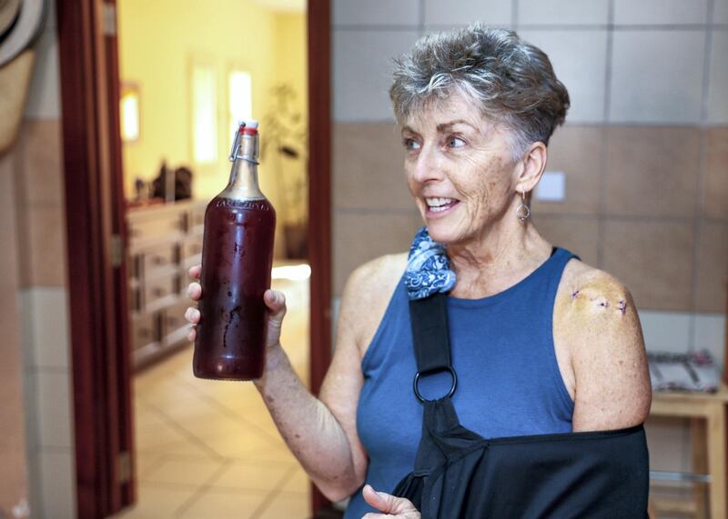 Abu Dhabi, UAE, April 4, 2018.  Ruthie Alexander, an American expat who makes kombucha tea  at home. 
Victor Besa / The National
National
Reporter: Ann Marie McQueen