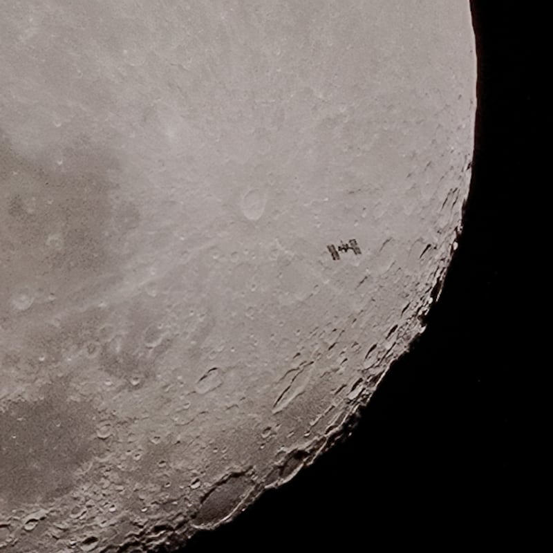 Stunning image of the International Space Station crossing over the UAE and transiting the Moon. All photos: Florian Kriechbaumer