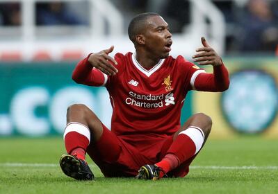 Soccer Football - Premier League - Newcastle United vs Liverpool - St James��� Park, Newcastle, Britain - October 1, 2017   Liverpool's Daniel Sturridge   Action Images via Reuters/Carl Recine  EDITORIAL USE ONLY. No use with unauthorized audio, video, data, fixture lists, club/league logos or "live" services. Online in-match use limited to 75 images, no video emulation. No use in betting, games or single club/league/player publications. Please contact your account representative for further details.