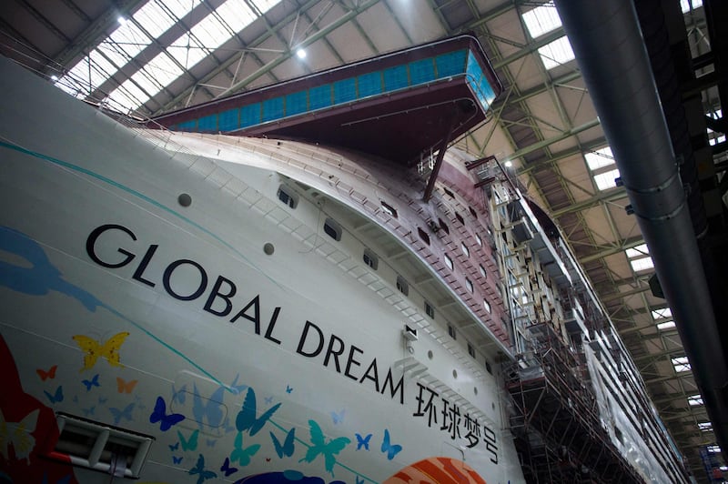The 'Global Dream' remains unfinished after its makers filed for bankruptcy in January. AFP