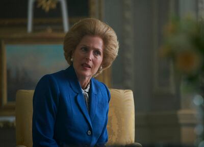 Gillian Anderson as Margaret Thatcher in a scene from 'The Crown'. Photo: Netflix 