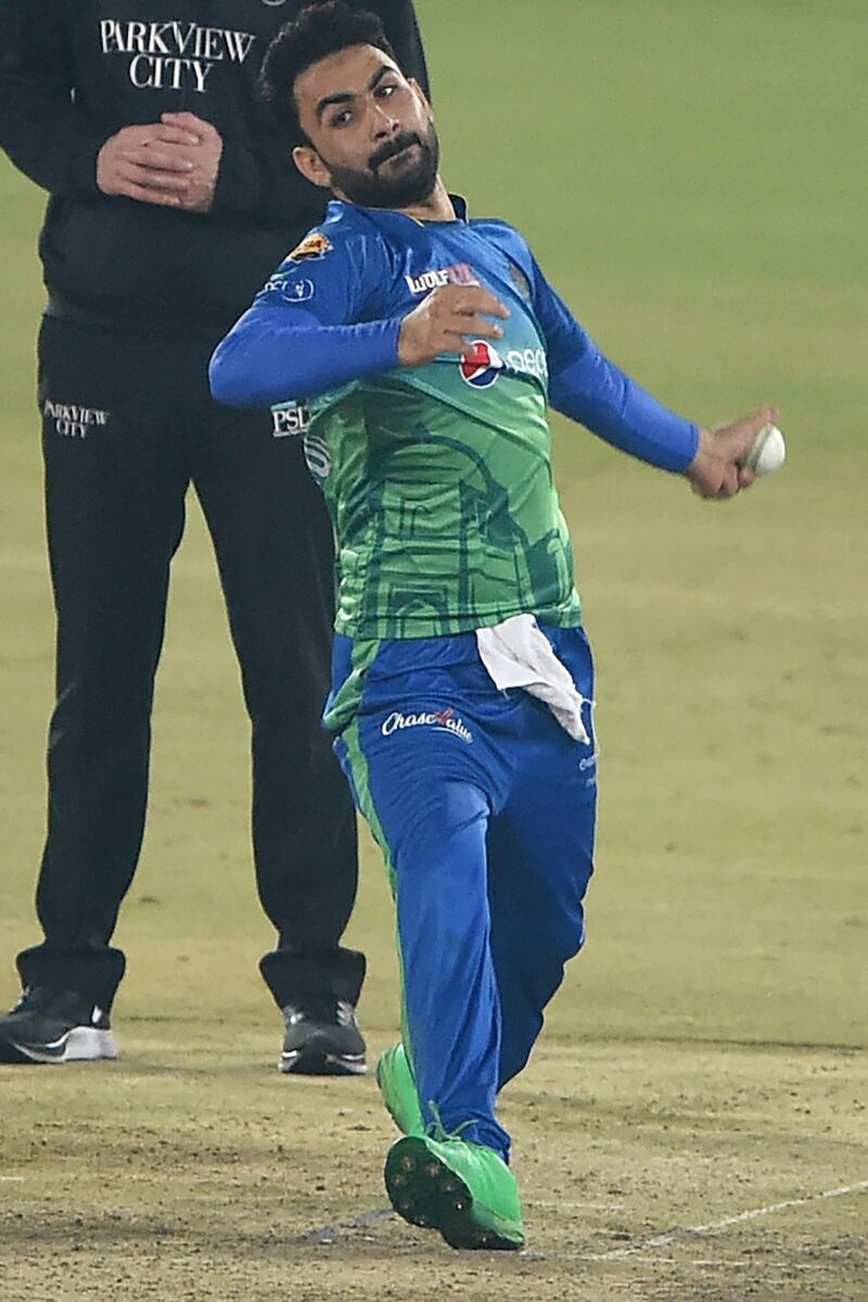 7. Khushdil Shah (Multan Sultans, 153 runs, 182.14 strike rate; 16 wicket, 6.89 economy rate) Played his role perfectly for the league’s most consistent side. AFP