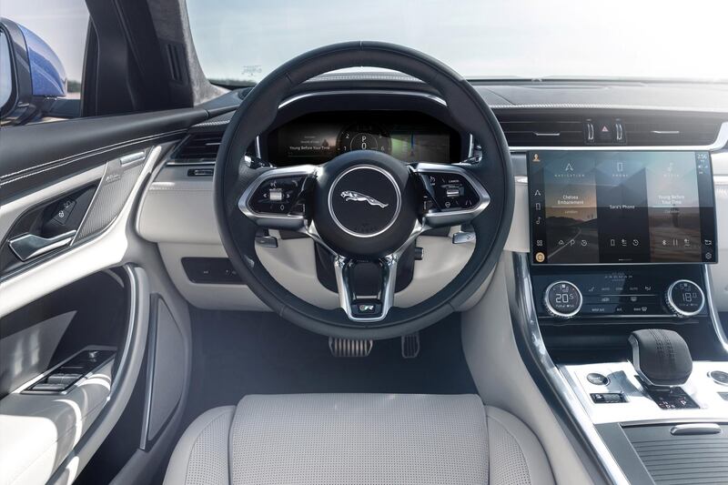Driver's view in the XF.