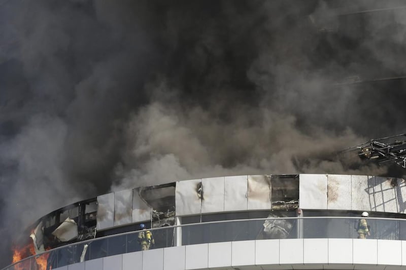 The blaze continues to burn. Sunday Alamba / AP Photo