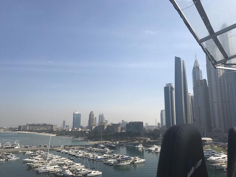 No matter where you are seated you get a great view, just like this one of the Dubai International Marine Club. Courtesy Melinda Healy