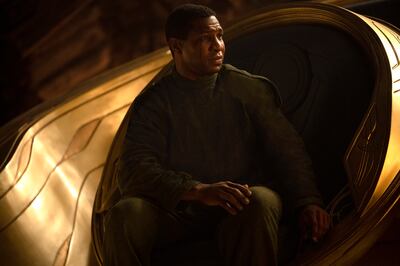 Ant-Man and the Wasp: Quantumania is the first film to feature the Marvel Cinematic Universe's new big villain: Kang the Conqueror, played by Jonathan Majors. Photo: Disney / Marvel Studios via AP