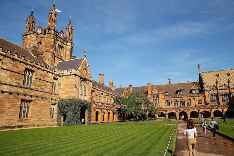 SYDNEY, NEW SOUTH WALES - APRIL 06:  A general view of Sydney University campus on April 6, 2016 in Sydney, Australia. Federal Education Minister Simon Birmingham confirming the Government plans to cut university funding in addition to implementing the university deregulation plan which was put forward in the 2014 budget.  (Photo by Brendon Thorne/Getty Images)