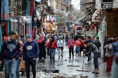 The Islamic Cairo district after a heavy rain storm hit the day before. AFP
