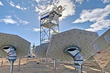 Heliogen's concentrated solar power installation in Lancaster, California. Courtesy: Heliogen