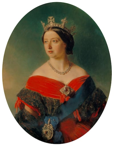 A portrait of Queen Victoria by Franz Xaver Winterhalter showing the Koh-i-Noor in a brooch. Queen Victoria would have been a frequent visitor to the palatial home of her cousin at 149 Old Park Lane. Photo: UK Royal Collection