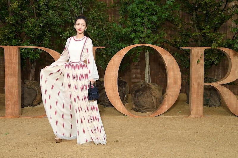 Angelababy attends the Christian Dior Womenswear show as part of Paris Fashion Week on September 24, 2019. Getty Images