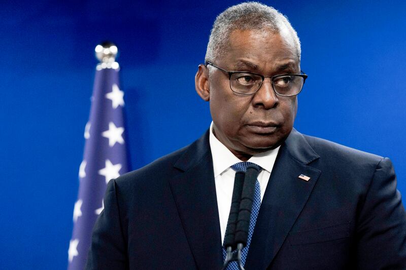 US Secretary of Defence Lloyd Austin in Israel last month. AP