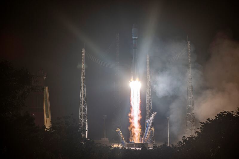 Soyuz rockets used to takeoff regularly from Europe's spaceport in French Guiana before Russia's invasion of Ukraine. AP