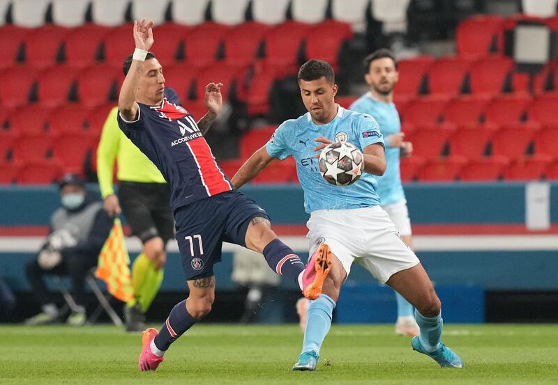 Rodri - 6: Caught in possession in first two minutes which gifted PSG early attack on goal and failed to get a grip in first half. Helped turn the tide in second half, though, as the momentum swung City’s way. Good run and ball into box in last 10 minutes that, again, needed a centre-forward at the end of it. PA