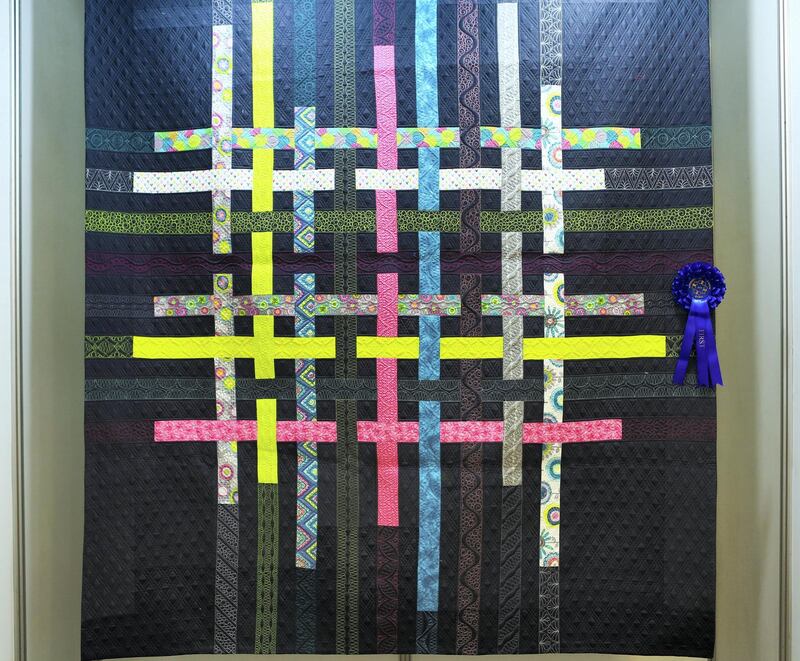 'Loose Weave', a quilt by Birgit Schueller, won first place in the Contemporary category at the last edition of the International Quilting Show Dubai, which was held in 2018 