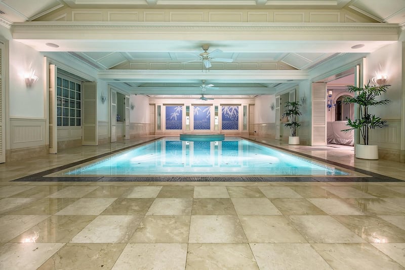 The indoor swimming pool has a tranquil setting. Courtesy Luxhabitat