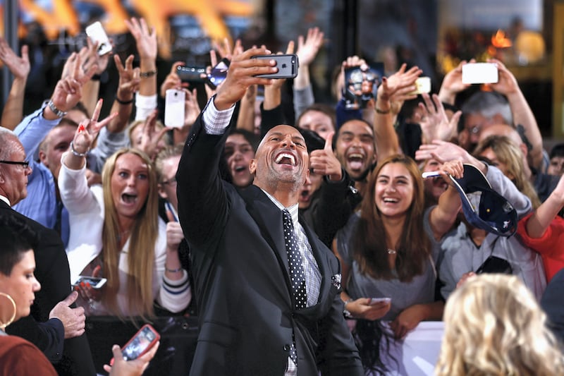 BERLIN, GERMANY - AUGUST 21:  Dwayne Johnson attends the Europe premiere of Paramount Pictures 'Hercules' at CineStar on August 21, 2014 in Berlin, Germany.  (Photo by Andreas Rentz/Getty Images for Paramount Pictures)