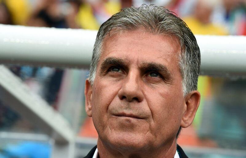 Carlos Queiroz is shown prior to Iran's match against Bosnia on Wednesday night at the 2014 World Cup. The match, a 3-1 loss, sent Iran out of the World Cup and was Queiroz's last in charge of the team. Javier Soriano / AFP / June 25, 2014