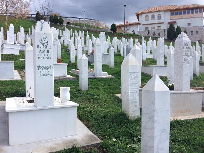 Muslim graves in the Martyrs' Memorial Cemetery Kovači in Sarajevo’s Stari Grad district. Declan McVeigh/The National