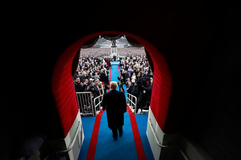 President-elect Donald J. Trump arrives at the inauguration ceremonies swearing him in as the 45th president of the United States at the United States Capitol in Washington, D.C., U.S., January 20, 2017. REUTERS/Doug Mills/Pool  TPX IMAGES OF THE DAY