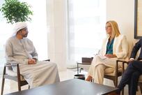 Sheikh Abdullah holds meeting with UN humanitarian co-ordinator for Gaza