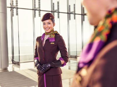 Cabin crew must complete 42 days of training and three months of flying before they are fully qualified crew members. Photo: Etihad Airways