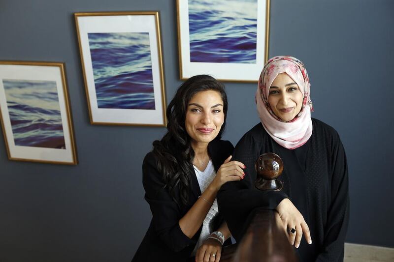 Psychologists Dr Tara Wyne, right, and Dr Saliha Afridi, co-founders of LightHouse Arabia mental health clinic in Dubai. Dr Wyne is clinical director and Dr Afridi is managing director of the centre. Ravindranath K / The National