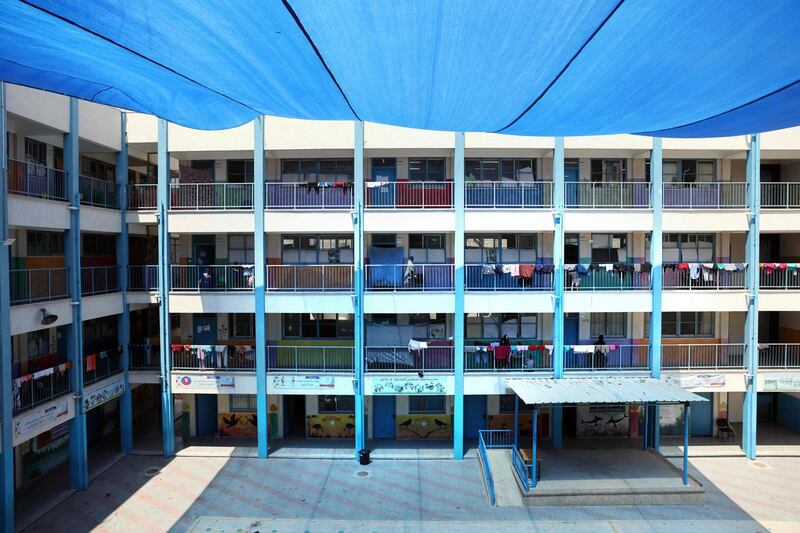 The classrooms of this United Nations Relief and Works Agency for Palestine Refugees school in Gaza are being used to house families whose homes were damaged during the 11 days of hostilities between Israel and Hamas. UNRWA runs 278 such schools, at least one of which was damaged by Israeli air strikes. AFP