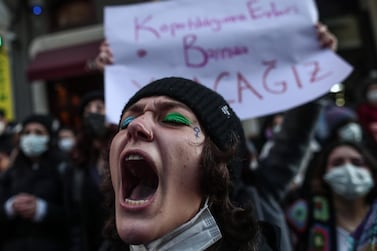 A rally marking this year's International Women's Day in Istanbul, Turkey was marred by violence from local police forces. EPA