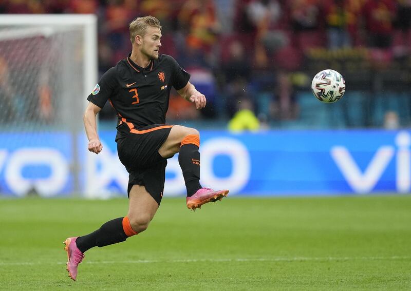 Matthijs De Ligt - 7: Almost put the Dutch two up just after half-time but effort was cleared off the line. The Juventus defender had another chance late on well saved. EPA