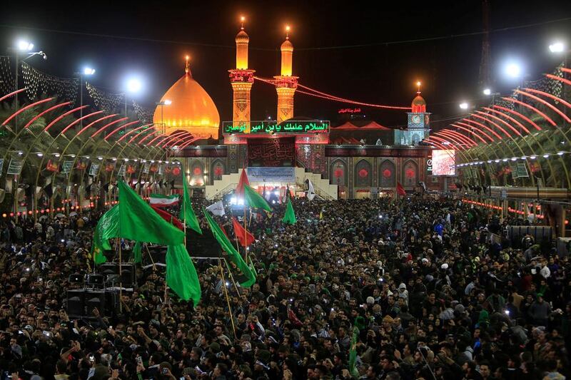 Shiite pilgrims gather to commemorate the Arbaeen in Karbala, Iraq, on November 20, 2016. Alaa Al Marjani / Reuters