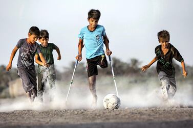 Photo by Taisir Mahdi. Iraqi photographer Taisir Mahdi's photographs capture the brick kilns west of Baghdad, where young children work amid black soot, filth and dust, many of them destined to die young from lung and kidney damage. Beirut Image Festival