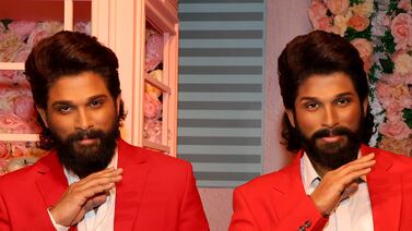 Allu Arjun unveiled his Madame Tussauds wax statue in Dubai on Thursday. Photo: Madame Tussauds