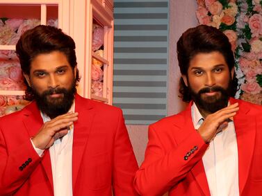 Allu Arjun unveiled his Madame Tussauds wax statue in Dubai on Thursday. Photo: Madame Tussauds