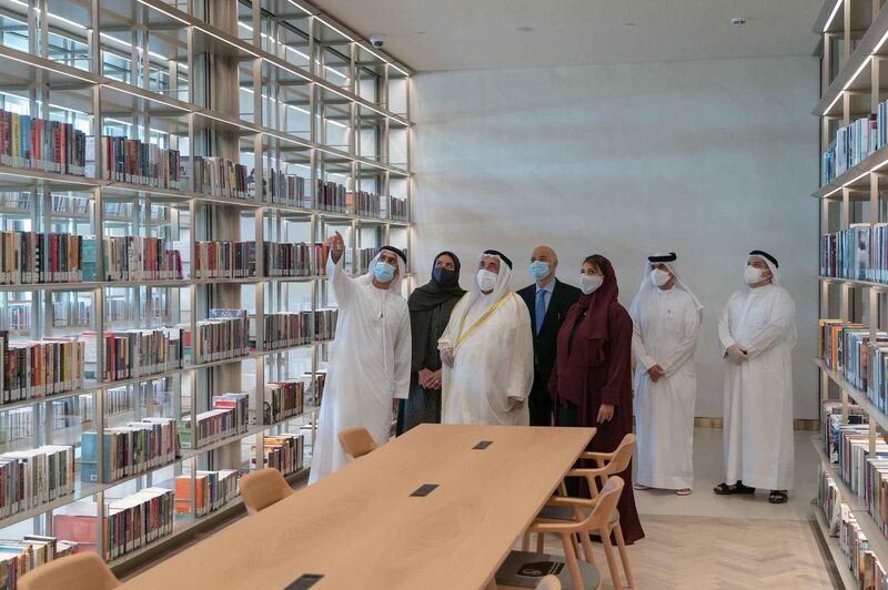 Sheikh Dr Sultan bin Muhammad Al Qasimi, Ruler of Sharjah, inaugurates the House of Wisdom on December 9. Courtesy NNC