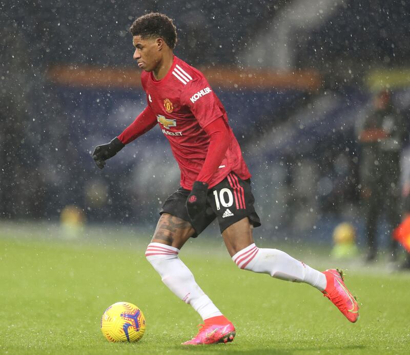 Marcus Rashford - 5. Played out of position in United’s problem position on the right. Super cross for Cavani after 22, but he looks as flat as his team as United dropped more league points – this time against a side who’d won only twice all season. One goal in his last eight league starts. AP