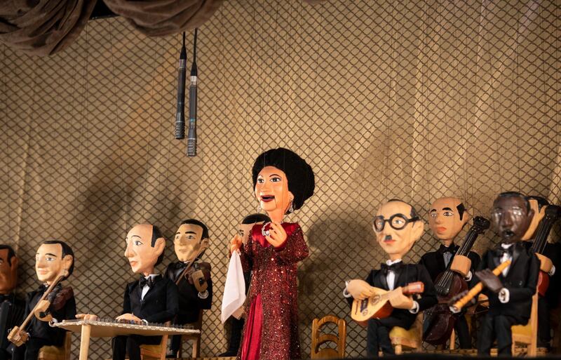 The cultural centre reopened with the puppet show 'Oum Kolthoum Returns', organised by the Sakia Puppet Theatre.  EPA/Mohamed Hossam