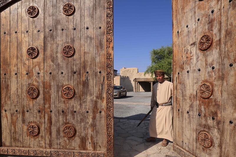 The gate at the Nizwa marketplace in Oman's Ad Dakhiliyah governorate. AFP