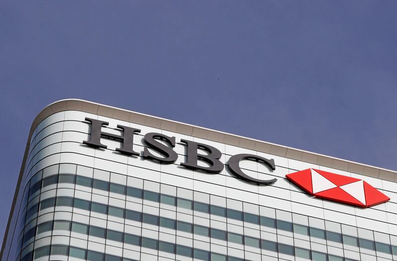 FILE PHOTO: The HSBC bank logo is seen at their offices in the Canary Wharf financial district in London, Britain, March 3, 2016.  REUTERS/Reinhard Krause/File Photo