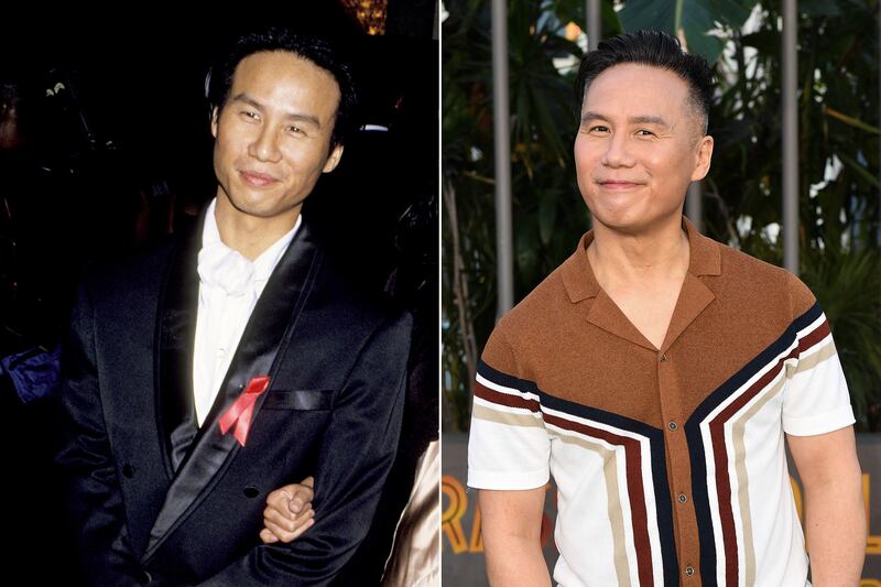 BD Wong in 1993 and at the 'Jurassic World Dominion' premiere. Getty / AFP