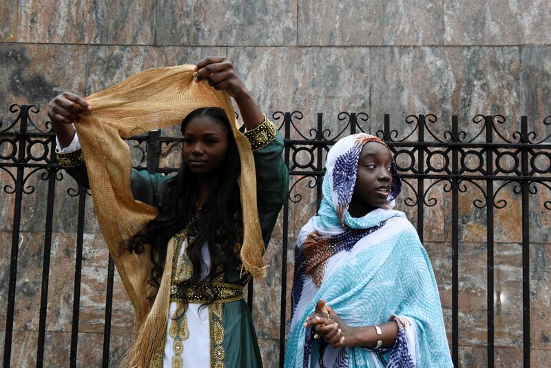 Women attend Eid Al Fitr celebrations at the Masjid At-Taqwa. Reuters