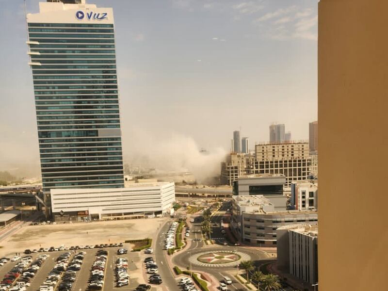 The Dubai Pearl development is being knocked down. All photos: The National