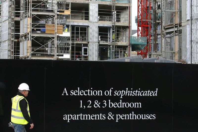 Apartments under construction in Hammersmith, west London, England. Reuters