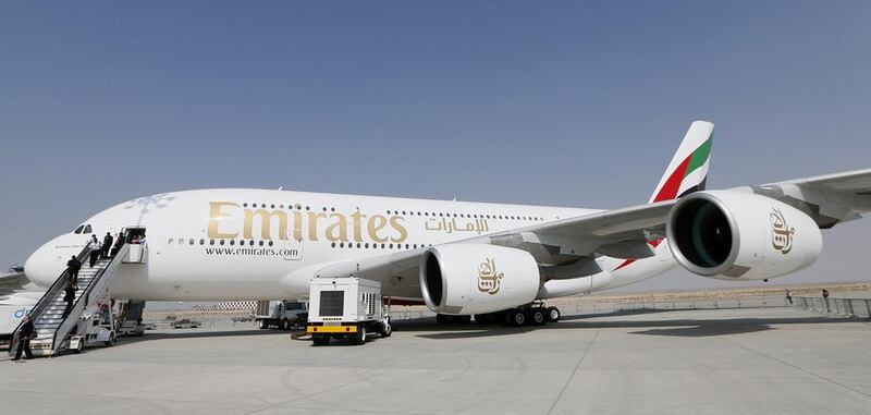 An Emirates airline Airbus A380-800. AFP