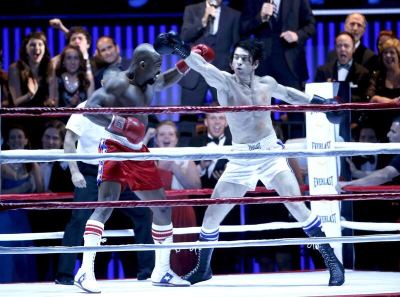 The cast of Rocky performs Eye of the Tiger. Carlo Allegri / Reuters