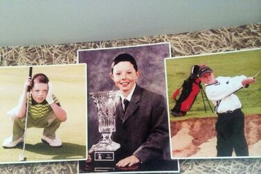 Images of Rory McIlroy in his younger days are displayed at the Holywood Golf Club, in a dedicated section aptly named Rory’s Corner. John McAuley / The National