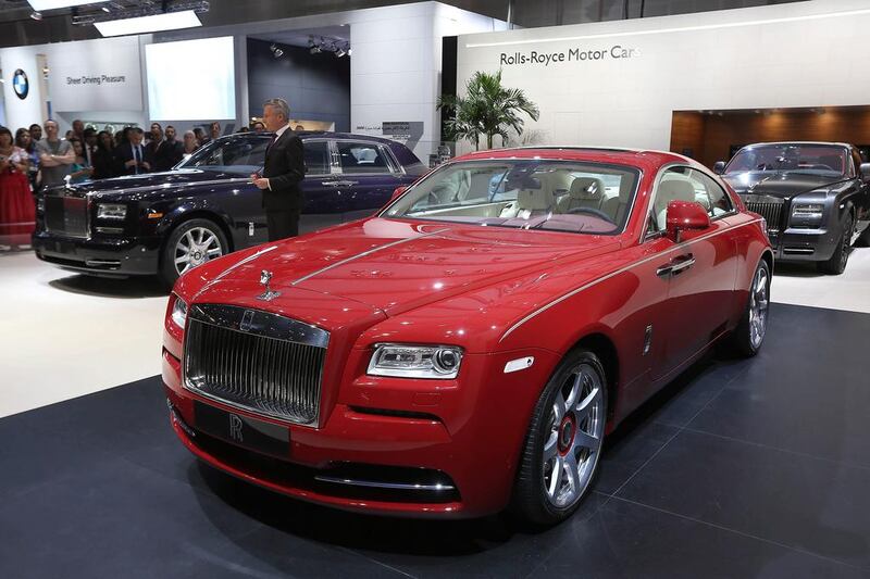 Rolls-Royce’s Dh1 million Wraith on display in Abu Dhabi. Pawan Singh / The National