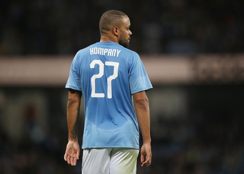 Manchester City Legends' Francois Kompany. Reuters