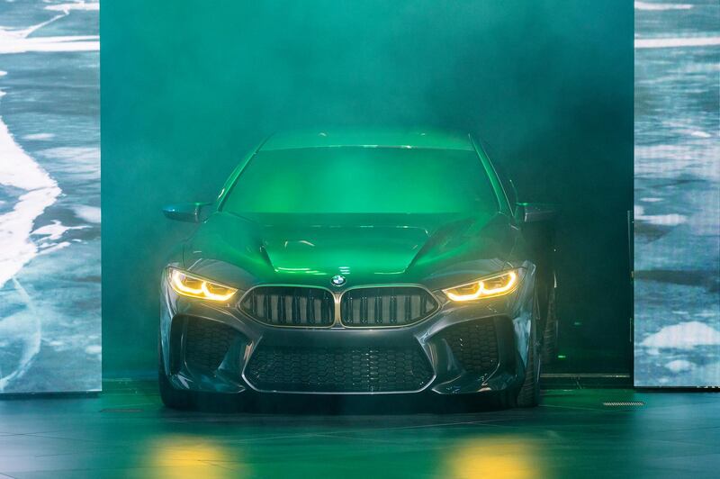epa06584785 The New BMW M8 Gran coupe is presented during the press day at the 88th Geneva International Motor Show in Geneva, Switzerland, 06 March 2018. The Motor Show will open its gates to the public from 08 to 18 March presenting more than 180 exhibitors and more than 110 World and European premieres.  EPA/TCYRIL ZINGARO